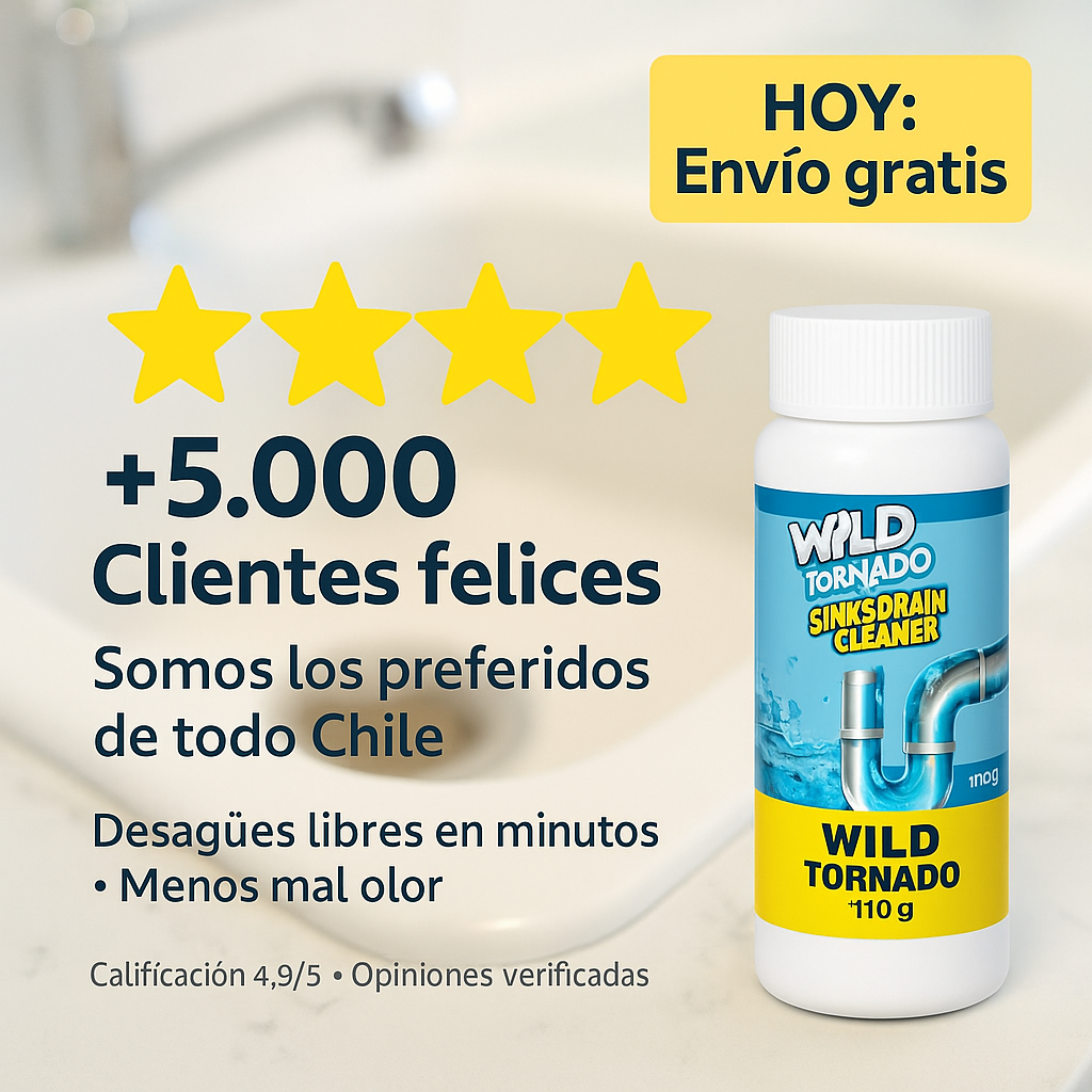 Polvo destapa caño anti mal olor