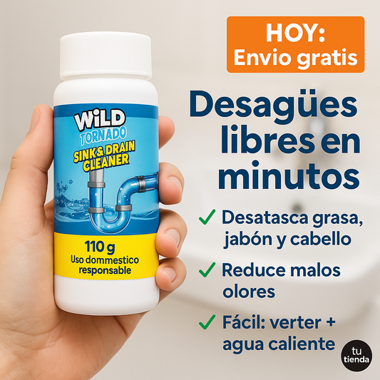 Polvo destapa caño anti mal olor